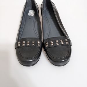 Nine & Co Leather Studded Flats
